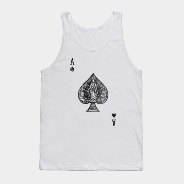 Vintage Faded Ace of Spades Tank Top by JohanJJF